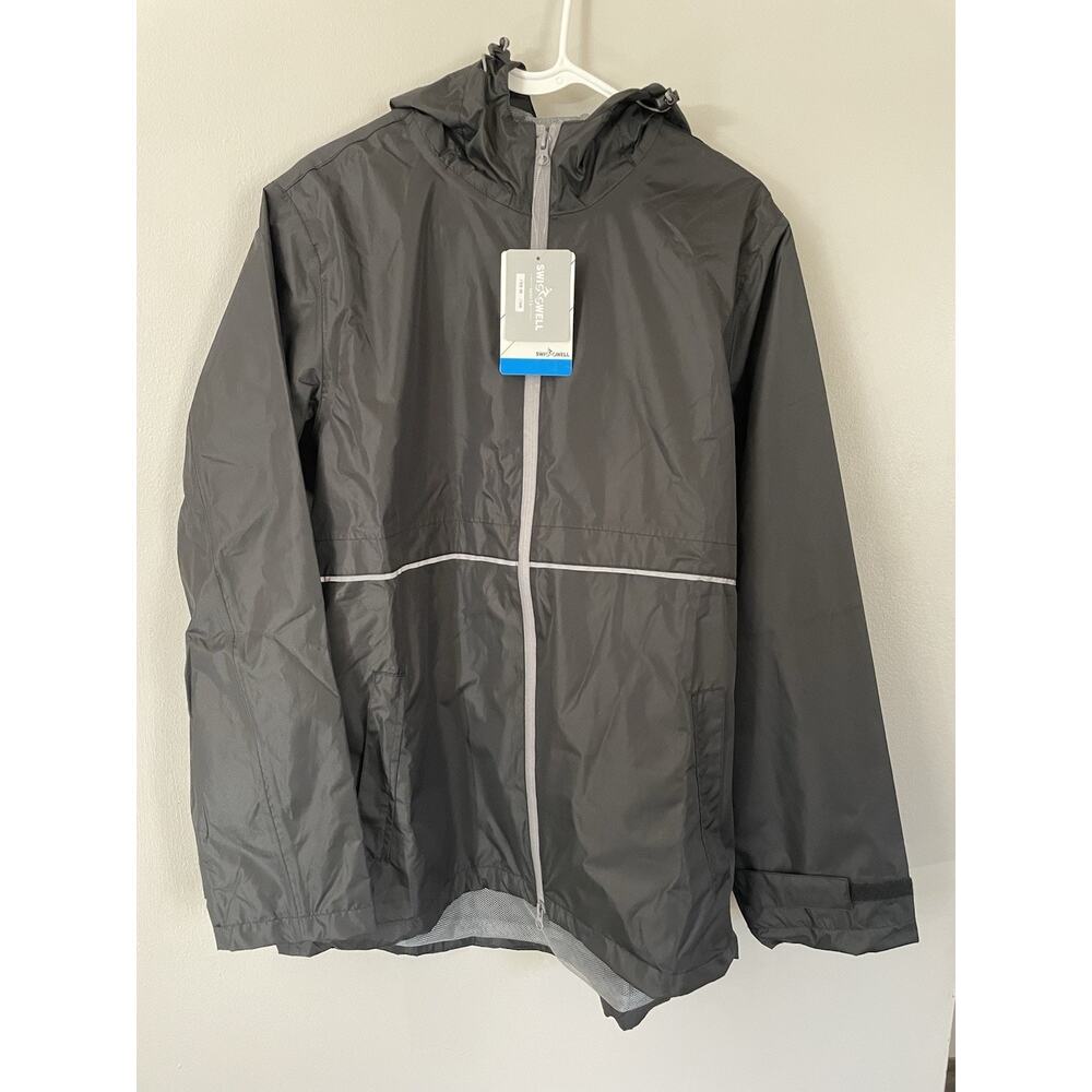 SWISSWELL Waterproof Windbreaker Running Golf Sports Jacket Men's Sz L NWT